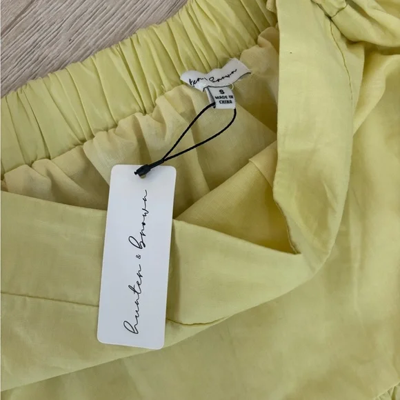 NWT Butter yellow 100% cotton tiered maxi set - Picture 3 of 6